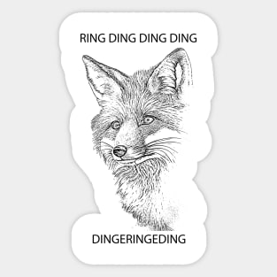 Fox Ring Ding Ding Ding Dingeringeding Sticker